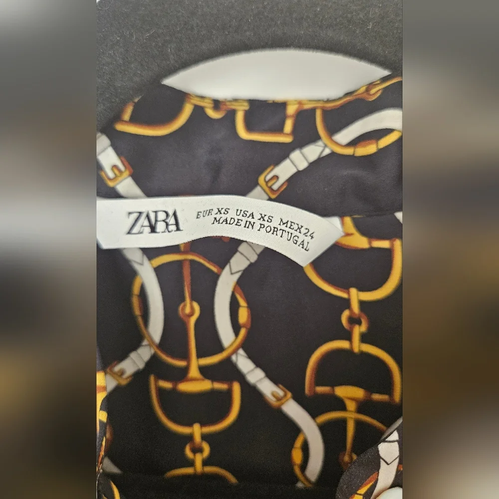 Zara Chain Print Dress XS - Picture 3 of 7